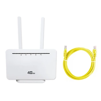 1 komplet 4G Wifi-ruter, bežični ruter, mrežno sučelje 1 WAN + 3 LAN sa utorom za sim karticu, podržava do 32 korisnika (zidni utikač SAD)
