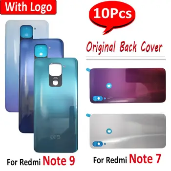 10 kom., Original Za Redmi Note 7, Stražnji Poklopac Pretinca za baterije, Stakleni Telo Stražnja Vrata S Bočnom Tipkom Za Xiaomi Redmi Note 9 11E + Logo
