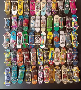 10 kom. Zbirka modela za skateboarding Tech Fingerboard Paluba 96 mm, nasumce odabrana