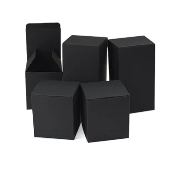 100pc 9X9X9 cm Crnci trg kutije za bombone od kraft papira, kartonske kutije za poklone za vjenčanje, dječje kutije za tuširanje, dekor na rođendan