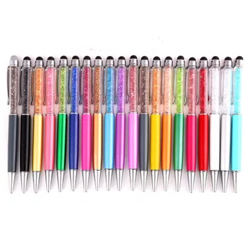 100pc Privatna kristalna kemijska olovka, kreativni olovka, dodirna ručka, 21 boja, kemijska olovka za pisanje, uredski materijal, školski pribor