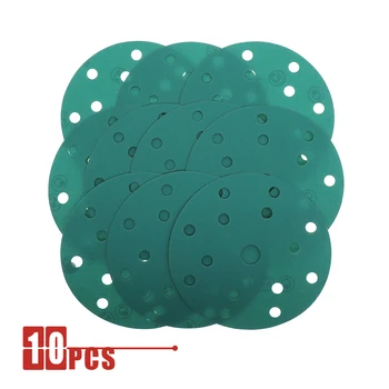 10шт 6 inča 15 rupa krupica od 60 do 2000 Kuka i petlja PET folija Zelena brusni papir za brušenje disk