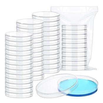 120 komada sterilne plastične čaše Petri s poklopcem, sterilne posude za uzgoj stanica u čaše Petrijeve