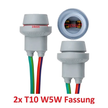 2X Priključak T10 W5W Adapter Mekani gumeni Držač lampe lampe Auto pribor priključak za spajanje žica od muškaraca i žena s kabelom