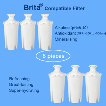 6 kom. novi alkalna filter uložak Brita, međusobno mineralni ионизирующий filter uložak, kompatibilan s BRITA CLASSIC PITCHER
