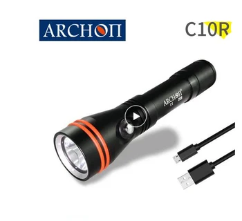 ARCHON USB punjenje svjetiljka za ronjenje 1200 lumena podvodna rasvjeta 100 m Vodootporan svjetiljka uz upozorenje o niskoj napunjenosti baterije