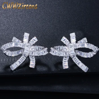 CWWZircons, visokokvalitetna okvira iz kubni циркона, velike geometrijske naušnice, nakit za žene božićni dar CZ286