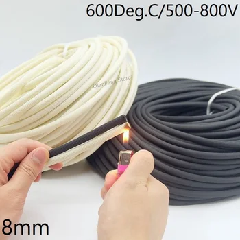 Cijev od staklenih vlakana, promjera 8 mm, kabel čahura HTG, zaštitna folija od mekog kemijskih vlakana, izolacija od staklenih vlakana, otporna na visoke cijev 600 stupnjeva
