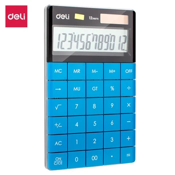 Deli E1589 Stolni Kalkulator Univerzalni Brojač 12 znamenki dvojno napajanje modni stil poslovne školski pribor uredski kalkulatori