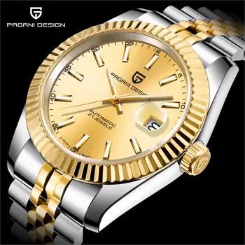 Dizajn PAGANI high-end brand Mens Automatski mehanički sat je Vodootporan poslovne sat gospodo zlatni ručni sat relogio masculino