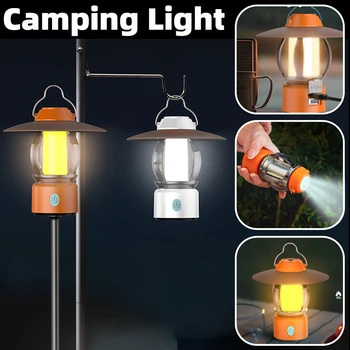 E2 led svjetla za kampiranje, punjenje preko USB-a, vodootporan lampa za atmosferu kampiranje, ulični fenjer-svjetlo, svjetiljka za kampiranje s nosačem