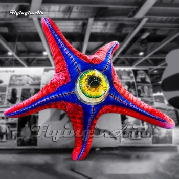 Iznenađujuće veliki inflatable morska zvijezda-čudovište, balon, model morskih životinja u obliku zvijezde s jednim okom za ukrašavanje zidova zgrada