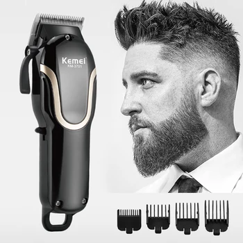 Kemei Električni pisaći stroj za šišanje kose, stručni bežični trimer za muškarce, stroj za šišanje kose, punjiva britva za bradu, brijač