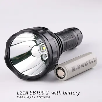 Konvoj L21A SBT90.2 max 18A 21700 26650 svjetiljka velike snage dugog dometa s baterijom 26650 unutar punjiva ručna lampa