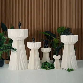 Kreativni bijela cilindričnih izložbeni štand Izlog trgovačkog centra, kućni dekor, ukras za vaše svadbene zurke, десертный stol