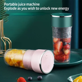 Mini prijenosni ručni sokovnik, narančasta, električni mikser za miješanje, voćni smoothies, mikser, stroj za brzu pripremu soka od voća i povrća