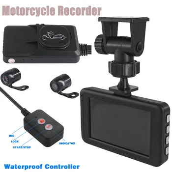Motocikl Dvr Rekorder DVR Kamera 32G 1080P FHD Širokokutni dva Objektiva za Noćni Vid, Vodootporan Višejezične Snimači