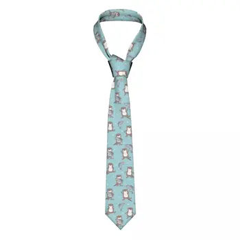 Muški kravata Klasični, обтягивающий, lijepe kravate, sa slikom vidre i ribe, uski ovratnik, tanak casual kravata, Pribor, poklon