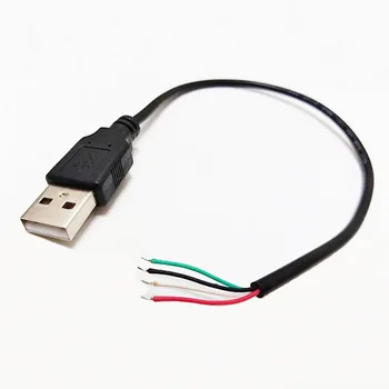 NCHTEK USB 2.0 A priključak 4-polni 4-žični kabel za punjenje podataka, priključci za kabel DIY, USB kabel/1PC