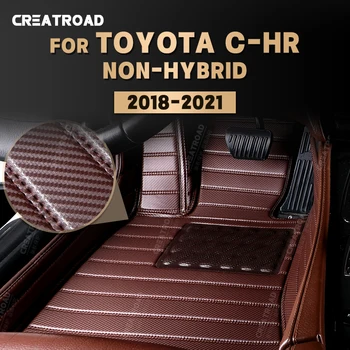 Običaj tepisi od karbonskih vlakana za Toyota C-HR, негибридные 2018 2019 2020 2021, tepih za noge, pribor za auto interijera