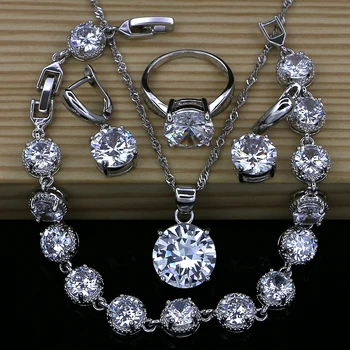 Perle od prirodnih vatrene циркона, nakit setovi od 925 sterling srebra vjenčanje, vjenčanje pribor za žene, naušnica, prstenja, narukvica, izravna dostava