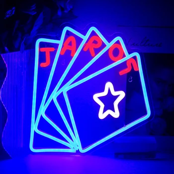 Poker Neon Led Svjetla USB S Prekidačem Večernji Gala Klub Igraonica Za Odmor Home Dekor Zidni Neonski Znak USB Akril