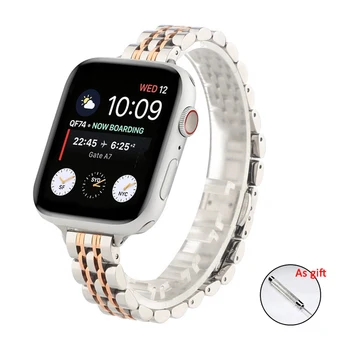 Remen za Apple Watch Band series 7 41 mm 45 mm Remen od Nehrđajućeg Čelika za iwatch 5 se 4 3 2 144 mm Alat Pribor za sati