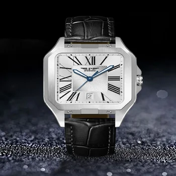 Replika satova za muškarce, automatski mehanički sat, trg poslovne sat sa kalendarom od nehrđajućeg čelika, high-end brand PINDU 2023