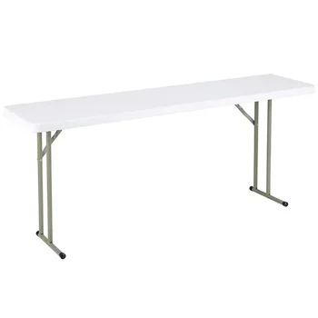 Sklopivi bijela pravokutna trening stol - idealna za bilo kakve zajedničke prostorije, učionice ili konferencijske dvorane.