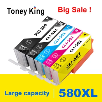 Toney King Kompatibilni tinta pgi580 cli581 za Canon PGI 580 PGBK CLI 581 BK/C/M/Y/PBK XL za PIXMA TS8150 TS8151 TS8152 TS9150