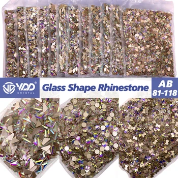 VDD 81-118 Veleprodaja 1440 kom. Staklena Rhinestones Crystal AB Flatback Sjajna Dijamanata U Obliku Kamenja Za Diy Pribor Za Dizajn Noktiju