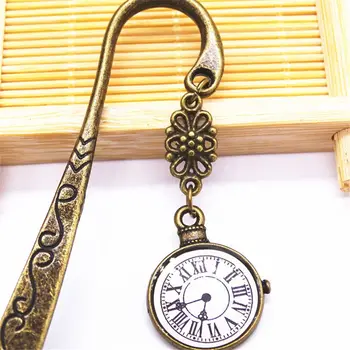 Vintage sat Ovjes-oznaka od цинкового legure Knjiga label Držač stranice knjige Retro nakit Poklon studentima Kawaii Školskog pribora