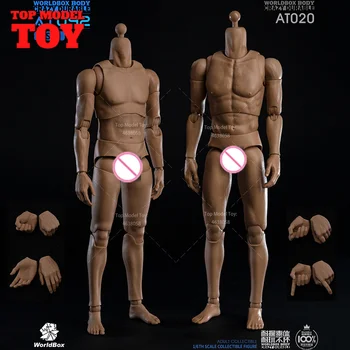 Worldbox AT042 1/6 Azijski muški Fleksibilni zglob tijela Uska ramena Solidne vojnika figurica tijela lutke