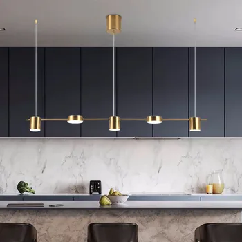 Zlatni ili crna moderna led luster Jednostavan kuhinja najduži viseći svijećnjak Kafić Bar ured restoran viseći svijećnjak