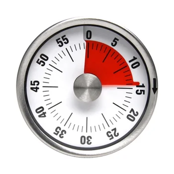 mehanička vrijeme od nehrđajućeg čelika 60 minuta Vizualni timer Kuhinja hladnjak, Pećnica Timer s magnetska satima odbrojavanje
