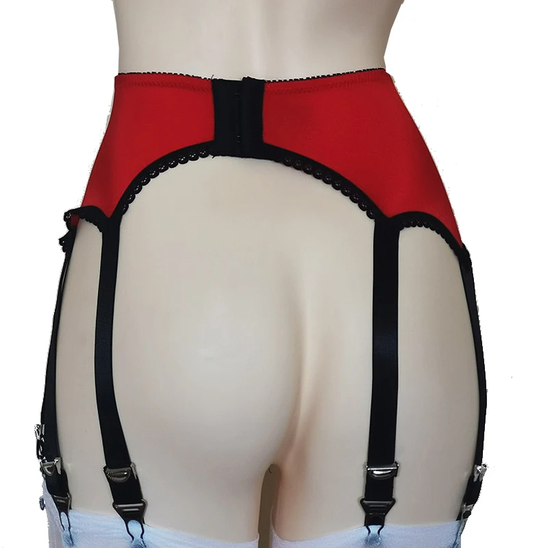 Crni seksi zonu za подвязок s 8 izvijen, crveni pojas za подтяжек, podvezice za čarape, hulahopke, donje noćno rublje