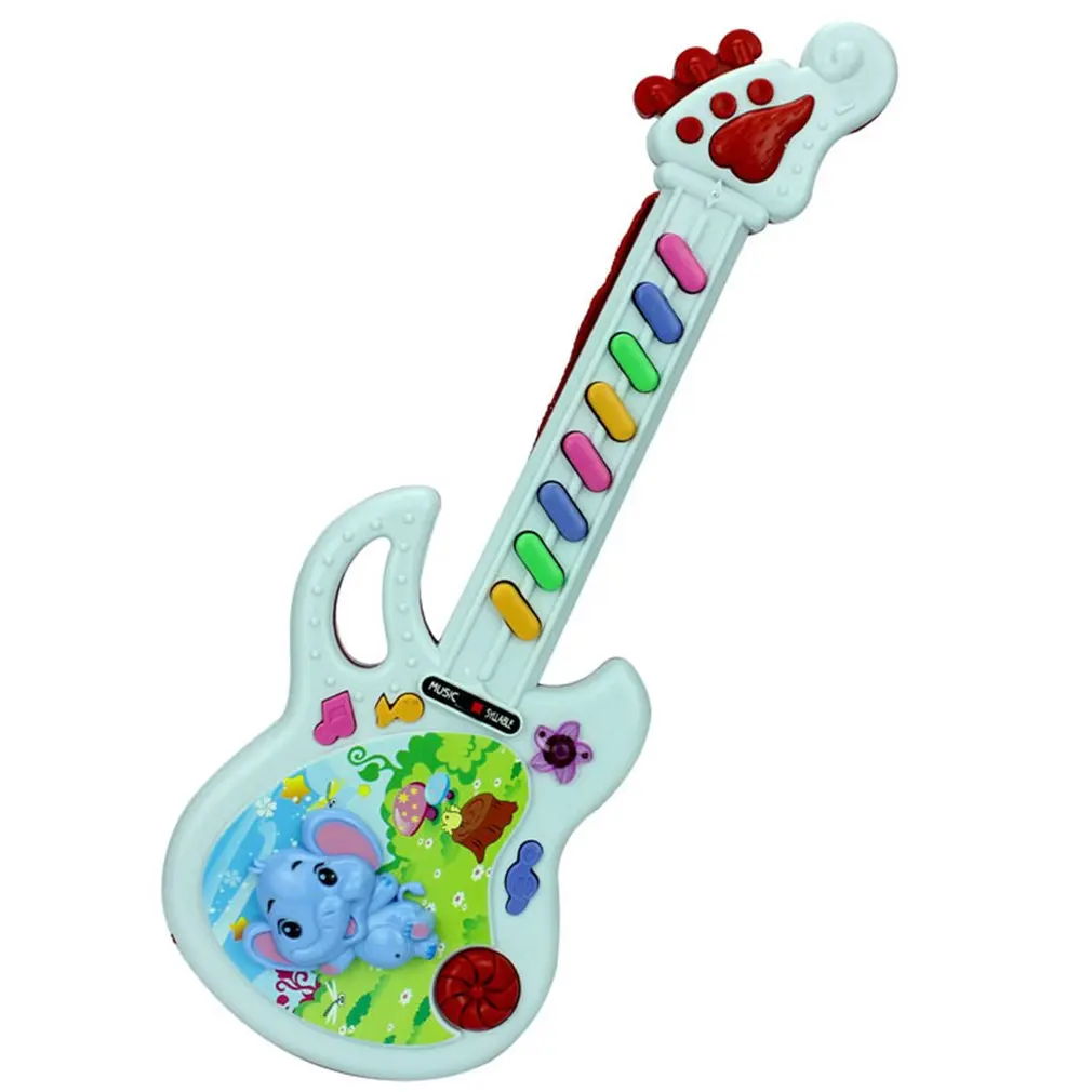 Dječji glazbeni instrument, igračka, zvuk električne gitare, svjetlo, dječja glazbena igračka, мультяшный slika, šarene edukativne igračke za djecu, poklone
