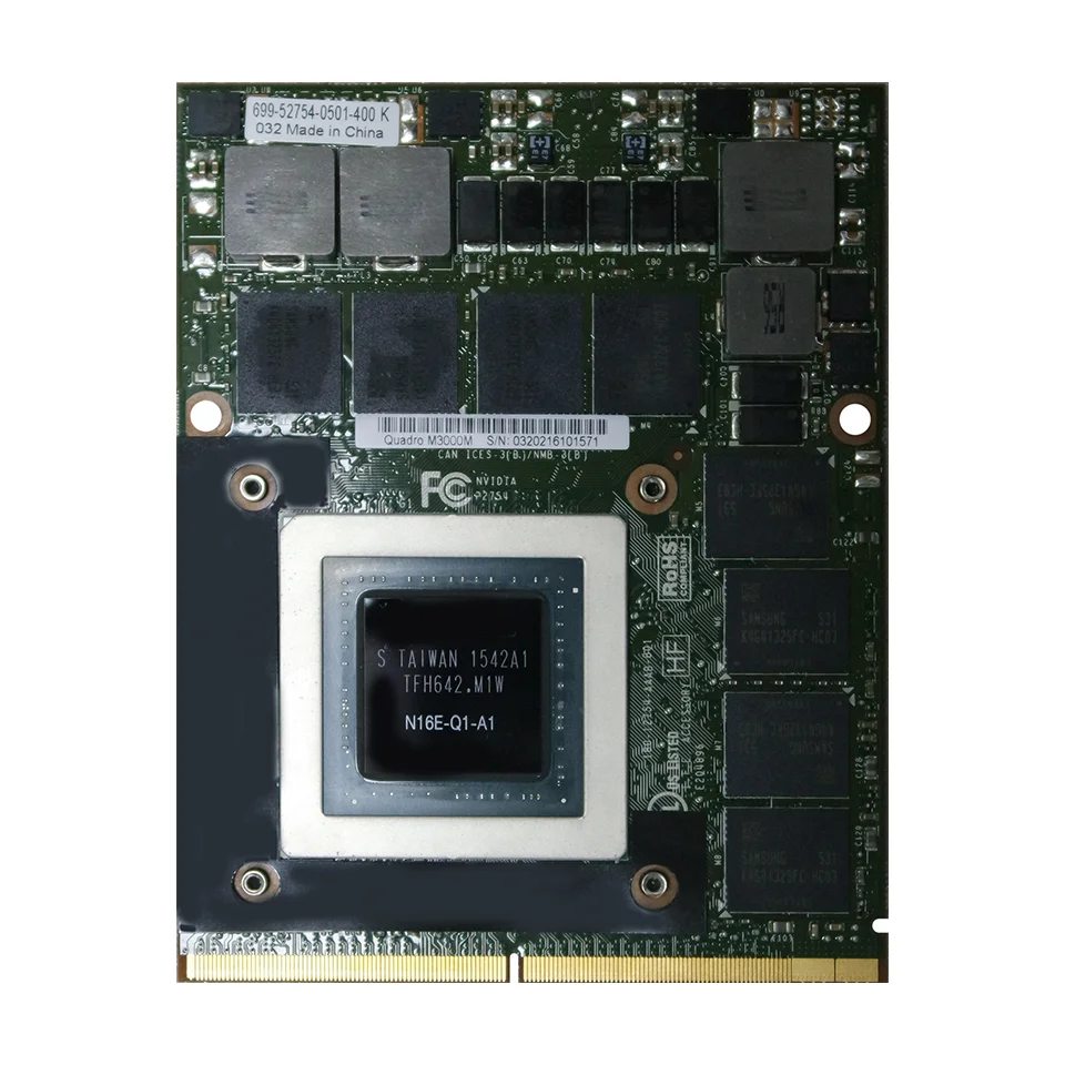 Grafička kartica Quadro M3000M M3000 4 GB GDDR5 N16E-Q1-A1 X-Nosačem za HP Zbook17 G3 Dell M7710 M7720 100% Testiran Dobro