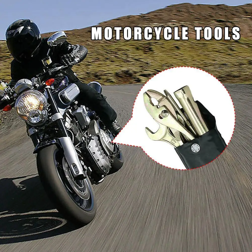 Univerzalni alat za popravak motocikala, okasti ključ za moto skup alata, pribora, odvijači, kliješta, ključeva, umetci za svjećice