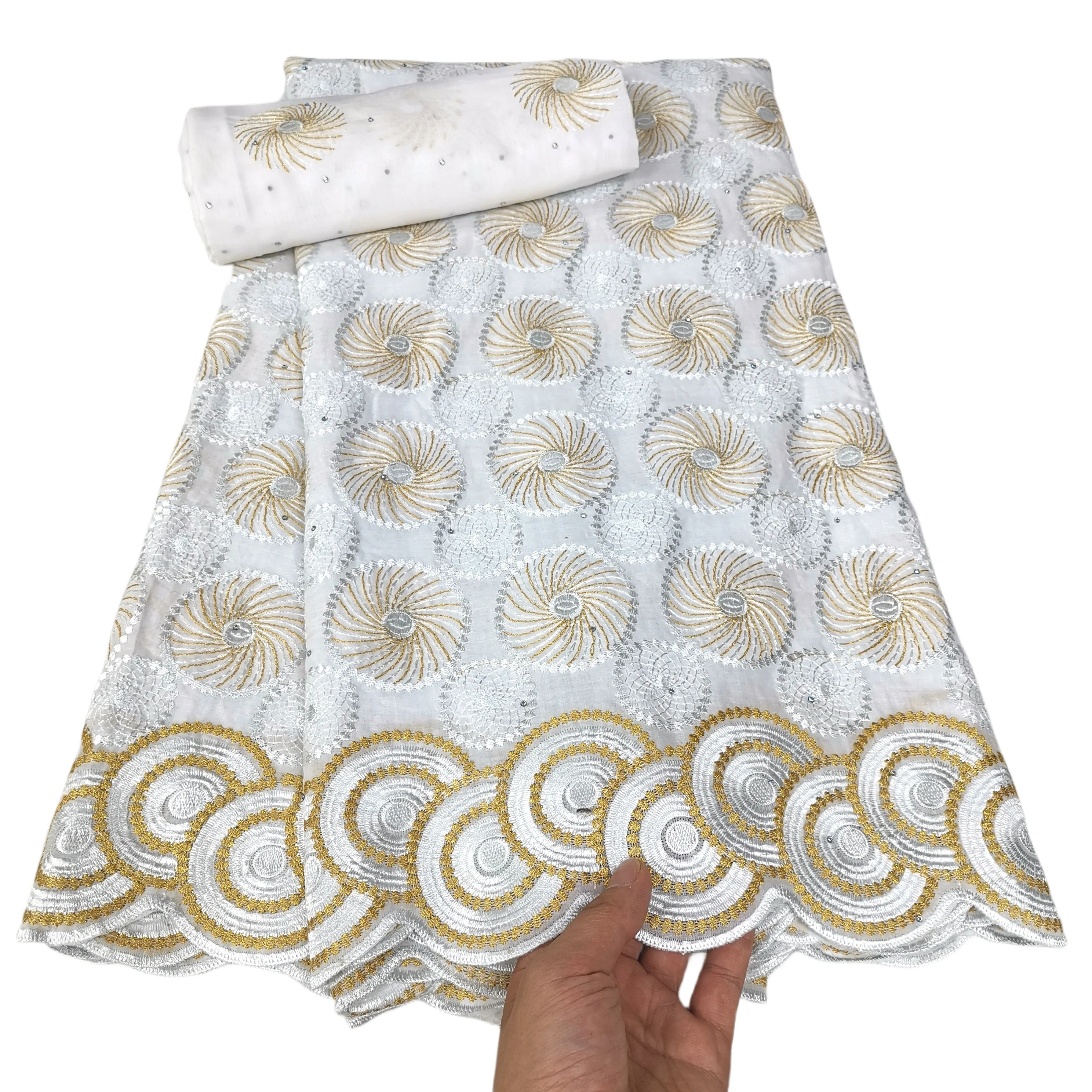 YQOINFKS5 Švicarski вуалевая cvjetne čipke tkanina 5 + 2 metra denim Afrički donje večernja haljina tekstilna šivanje ženske haljine YQ-8076