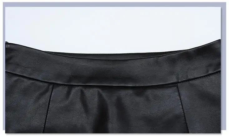 Ženska suknja-olovka od umjetne kože, crna jesensko-zimska suknja-torbica, suknja-torbica s visokim strukom, seksi suknja-torbica s prorezom, Saia